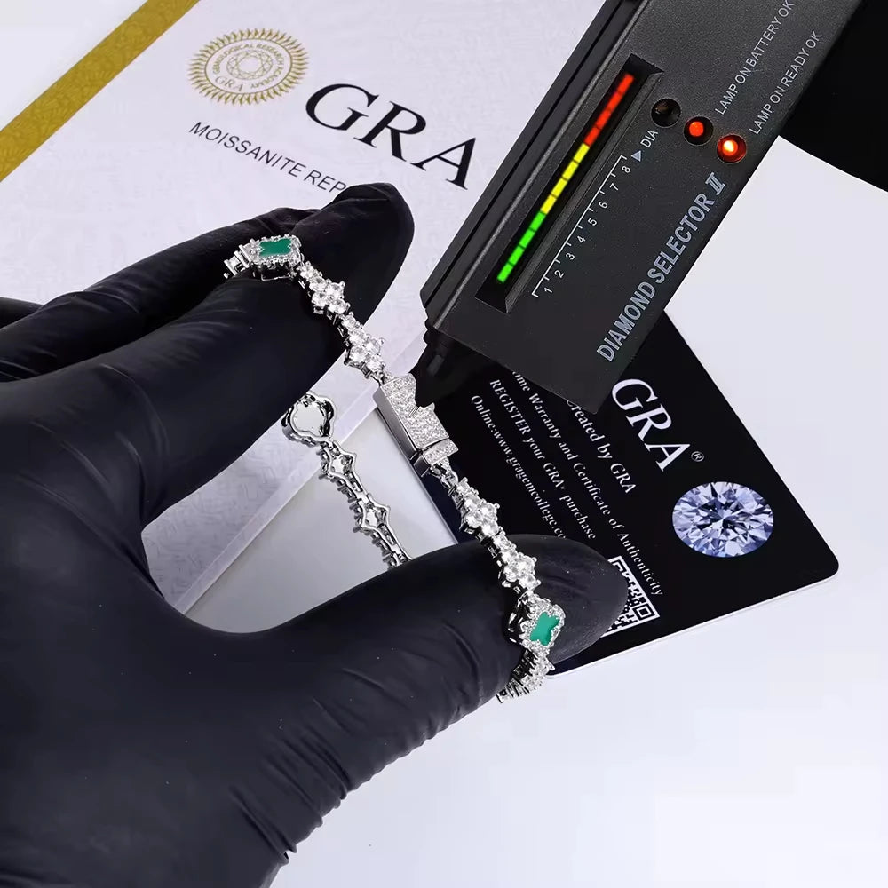 VVS Moissanite Colored Tennis Bracelet