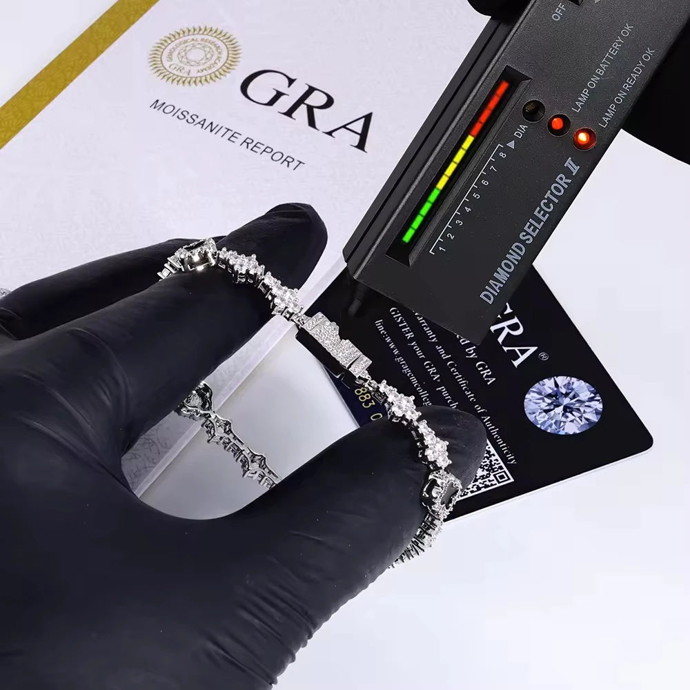 VVS Moissanite Colored Tennis Bracelet