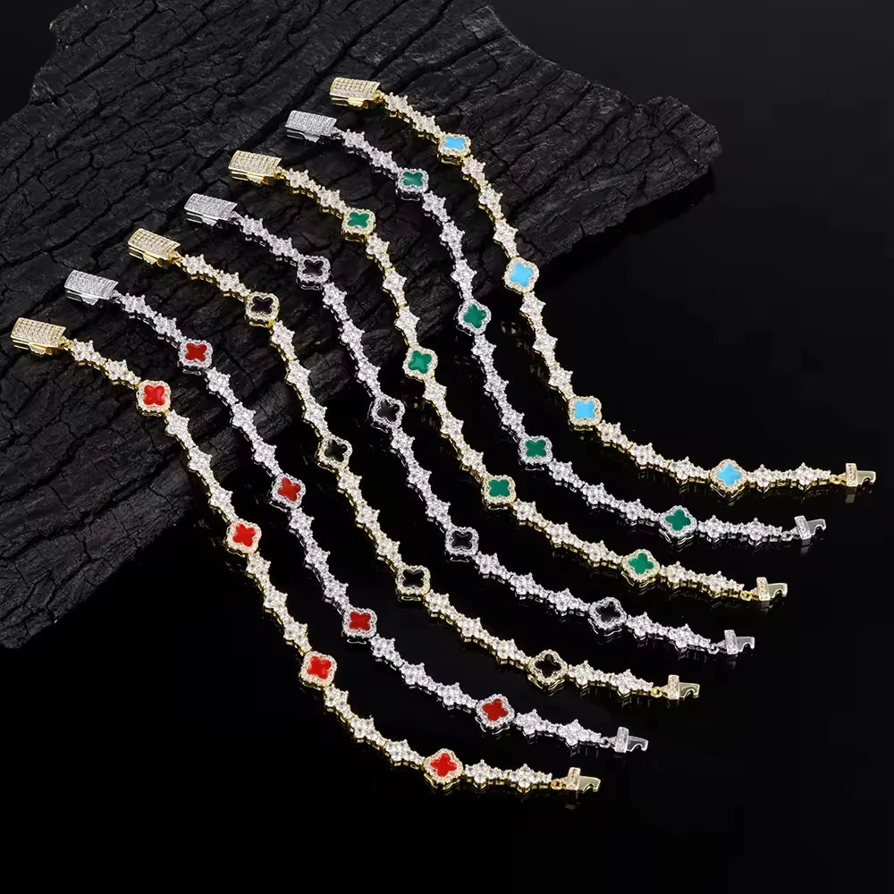 VVS Moissanite Colored Tennis Bracelet