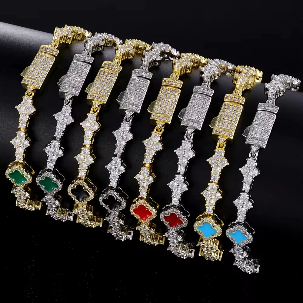 VVS Moissanite Colored Tennis Bracelet