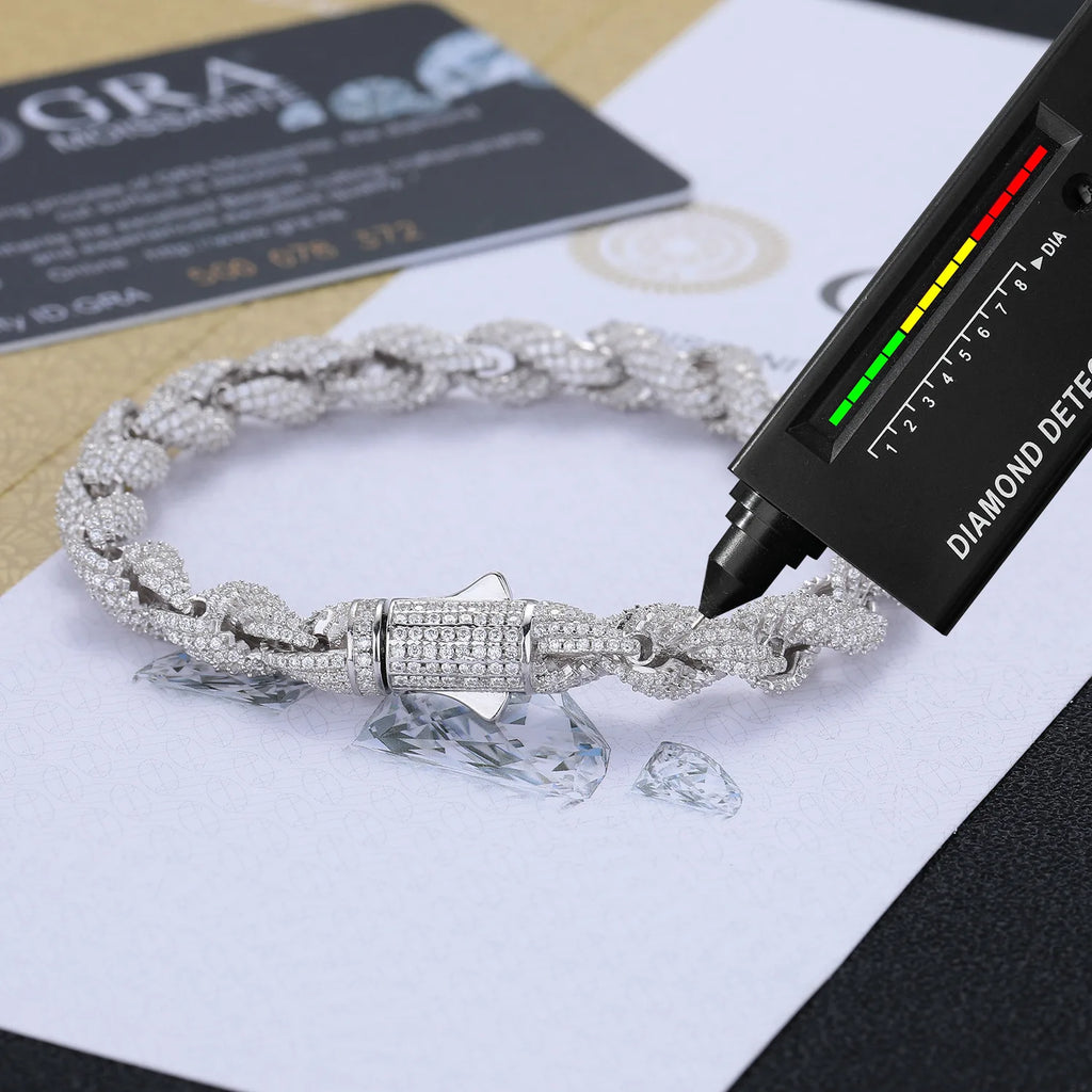 VVS Moissanite Twist Rope Chain