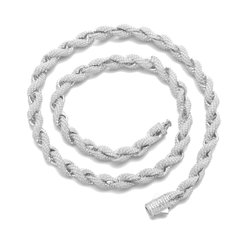 VVS Moissanite Twist Rope Chain