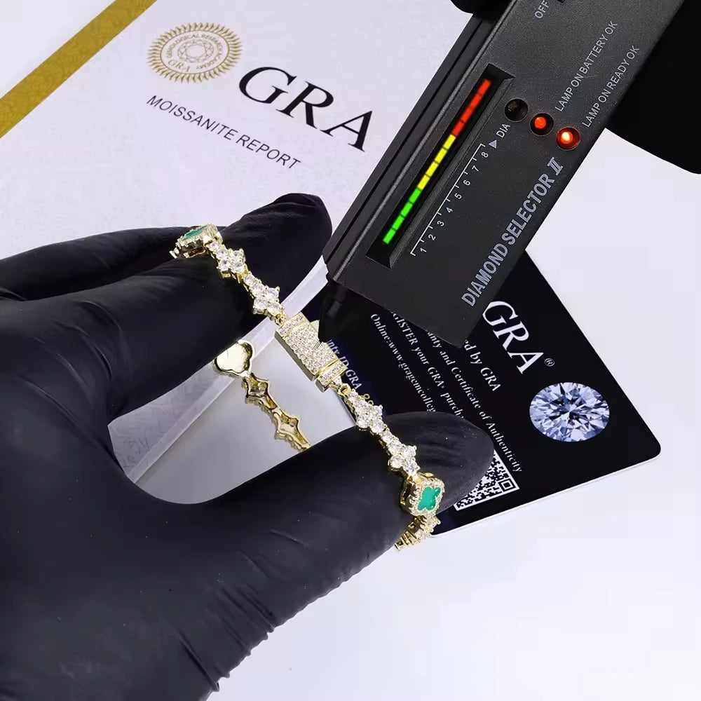 VVS Moissanite Colored Tennis Bracelet