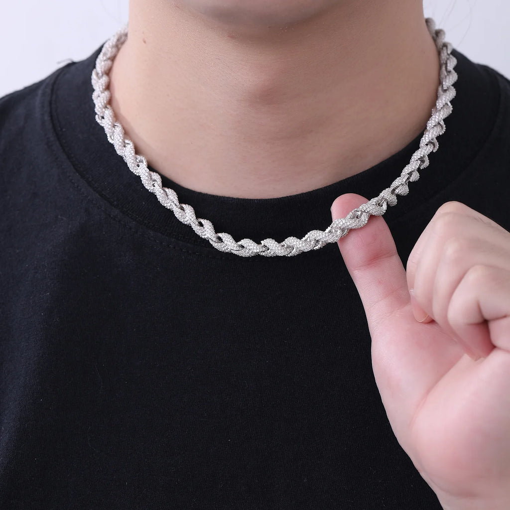 VVS Moissanite Twist Rope Chain